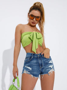 2025 Summer High Waist Light Wash Jean Shorts Women | Vintage Y2K Booty Lifting Shorts High Street Distressed Raw Edge Hot Pants
