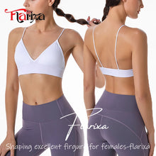 Flarixa Triangle Cup Deep V Neck Bralettes Camisole Bra for Woman Yoga Top Corset With Push Up Effect Soft Underwear Lingerie