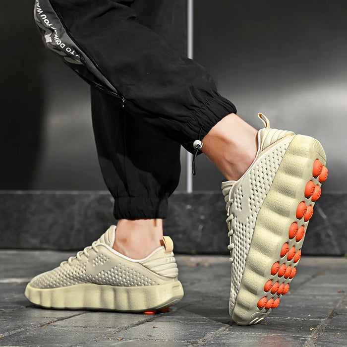 Chaussures Homme Décontractées de Marque Semelle Épaisse Souple Baskets Tendance Été Respirantes Chaussures de Marche Homme Zapatillas Hombre Chaussures Homme