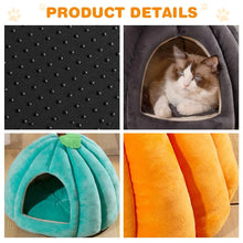 Indoor cat bed, cute pumpkin shaped cathole bed, cattentwithdetachablemat, cathouse, dog house, rabbit house, warm sleeping bed