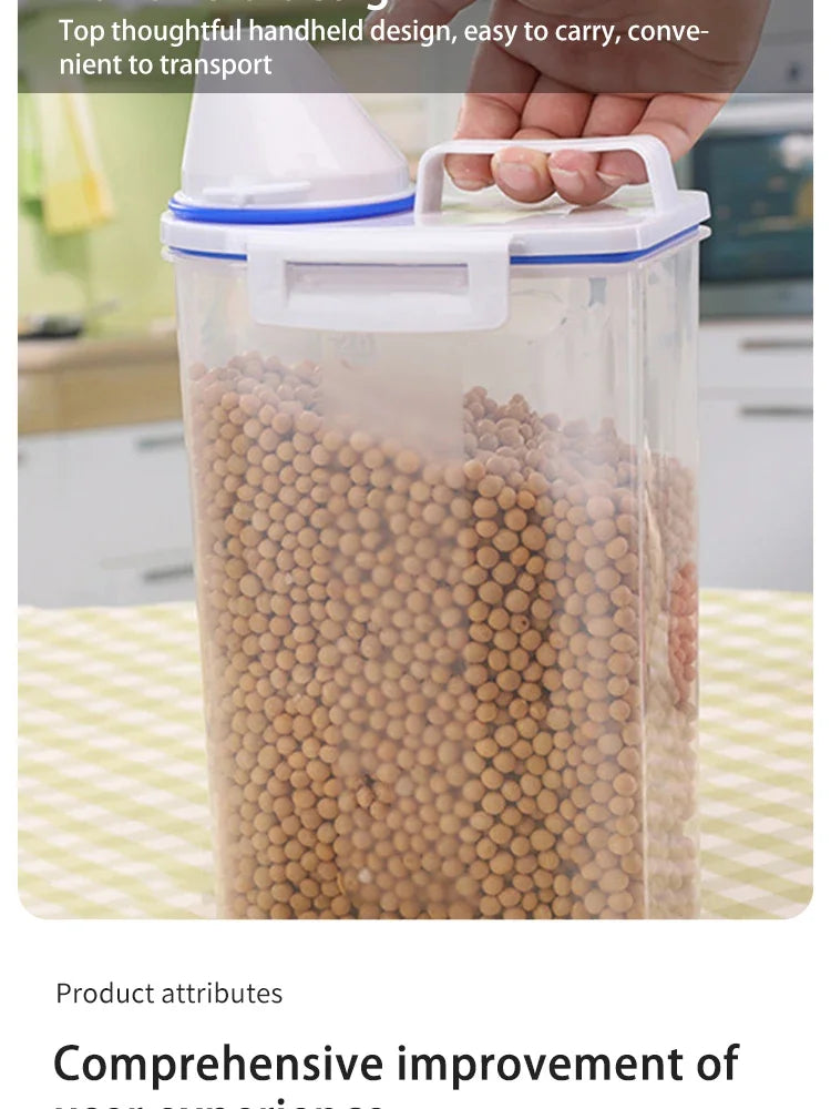 Premium Airtight Pet Food Storage Container, Large Capacity & Easy Clean, Durable Stylish Design for Dogs & Cats