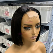 Super Double Drawn BOB Glueless Bone Straight Vietnamese Hair Wigs 8 Inch 13x4 Lace Frontal Wig 2x6 4x4 5x5 Closure Wig