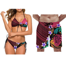 Samoan Couple'S Swimwear Fashionable Swimwear Polynesian Women'S Party Bikini Beach Custom Beach Pants Couple'S Bikini