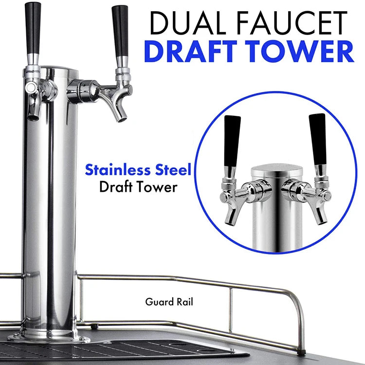 Kegerator and Beer Fridge Cooler Dispenser Machine