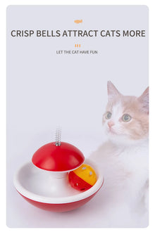 New Durable Funny Pet Cat Toys For Entertain Itself Mimi Favorite Feather Tumbler With Small Bell Kitten For Catch