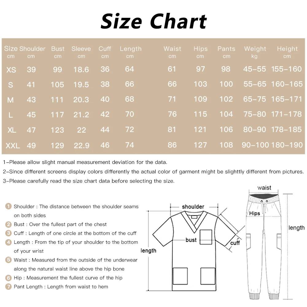 Male Female High-quality Workwear Doctor Nurse Clinical Scrubs Set Hospital Surgical Uniforms Pet Grooming Services Center Suit