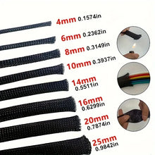 10m /32.8 ft Pet Expandable Braided Mesh Sleeve Black Flexible Wire Mesh Sleeve Tv Audio Pc Cable Protection Against Pet Chewing