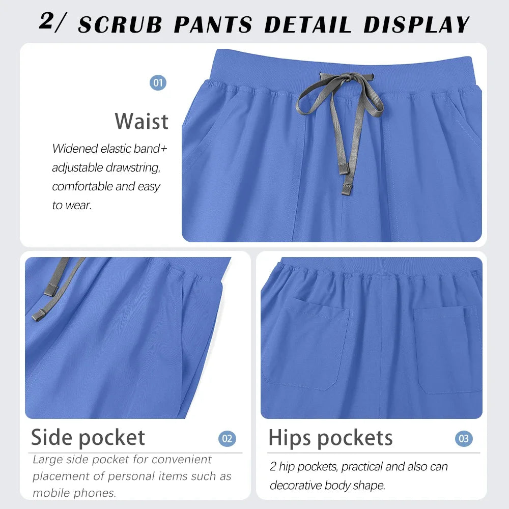 New Hospital Doctor Scrubs Set Nurse Accessories Beauty Spa Pet Workwear Women Medical Surgical Uniform Dental Clinic Clothes