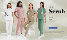 Hot Sales Doctor Uniforms Medical Nursing Clinic Scrub Sets Short Sleeve Tops Pants Suit XS-XXL Medical Accessories Spa Uniforms