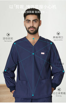 Long Sleeve Medical Uniforms Women Men Scrubs Sets Hospital Surgery Suits Doctors Nurses Accessorires Dental Clinic Work Clothes