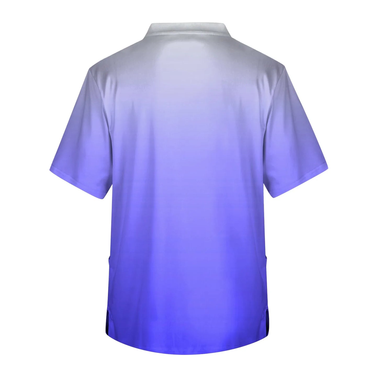 Men 's Nurse Uniforms Pet Shop Doctor Set Medical Dentist Overalls Summer Lab Workwear Short Sleeve Gradient Print Nursing Top