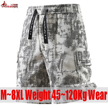 Plus Size 7XL 8XL High street Summer men's casual and cargo Shorts hommes Outwear bermudas masculina running shorts Men clothes