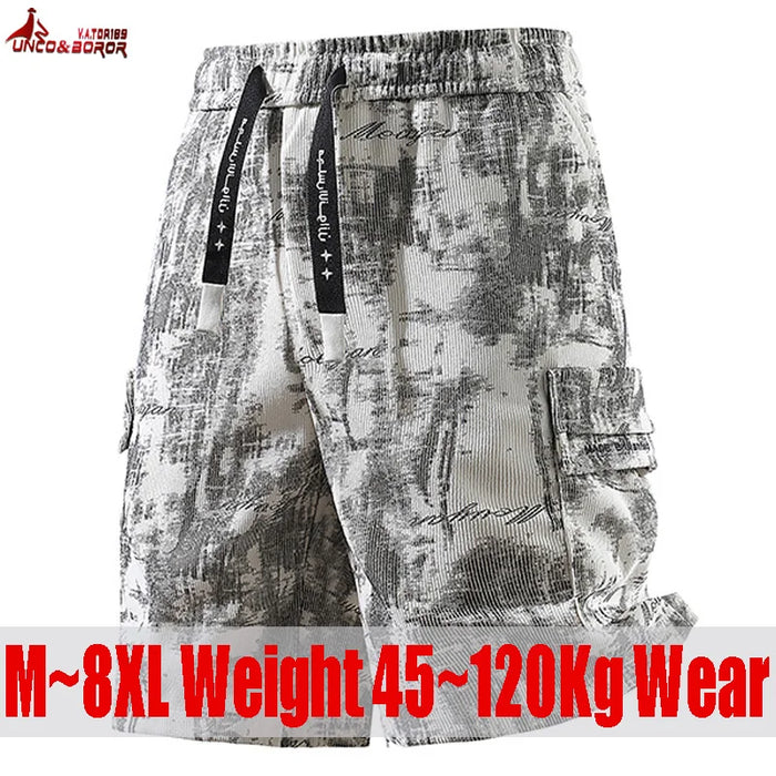 Plus Size 7XL 8XL High street Summer men's casual and cargo Shorts hommes Outwear bermudas masculina running shorts Men clothes