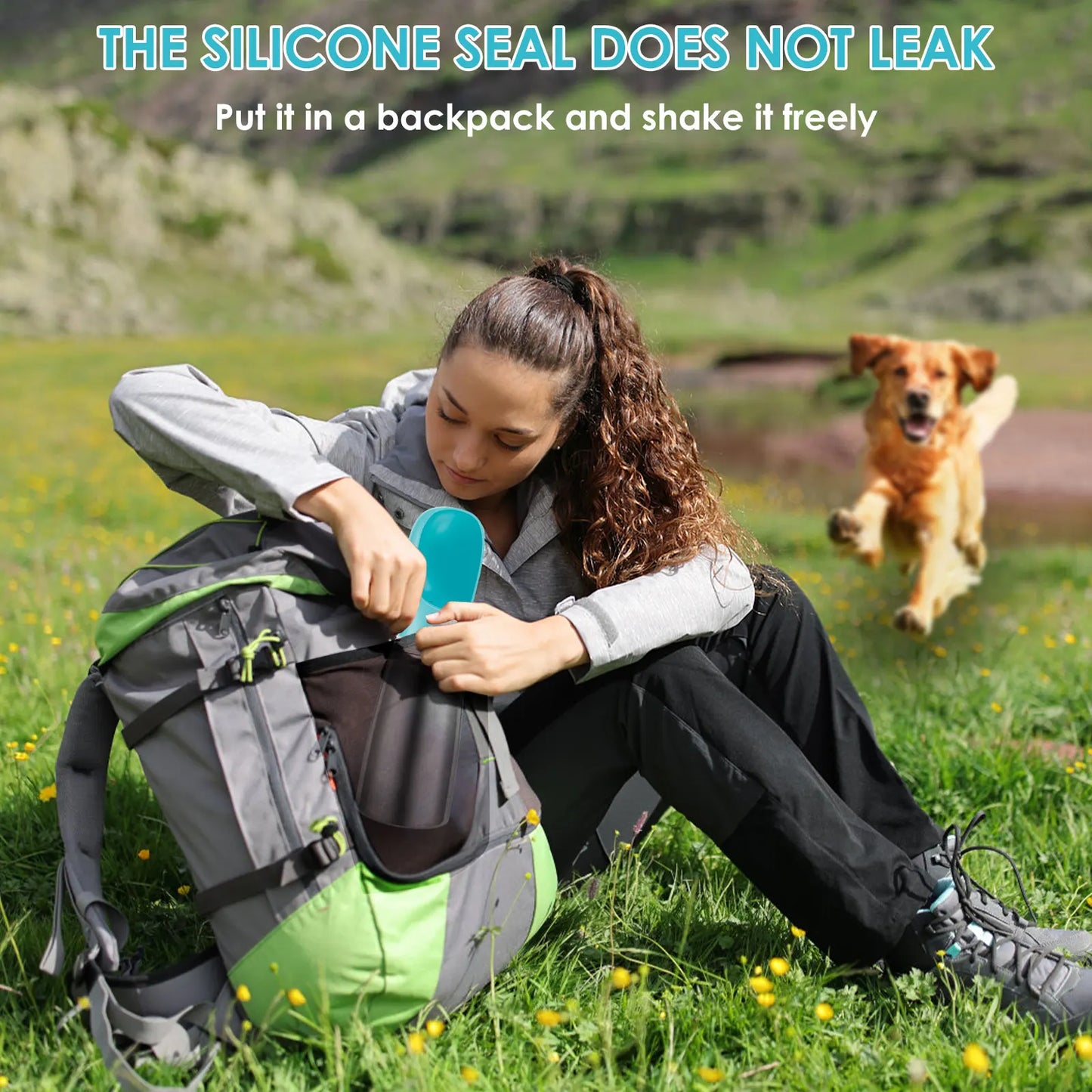 700ML Dog Water Bottle Portable Pet Water Dispenser with Drinking Feeder Outdoor Leak Proof Puppy Drinking Container for Travel