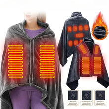 New USB Electric Heated Blanket 3 Heating Levels Fleece Heated Blanket Wearable Heating Lap Blanket for Household and Office