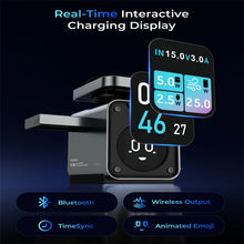 KUXIU D5 Qi2.2 25W 5-in-1 Magnetic Wireless Charging Station With Smart TFT Color Display For iPhone 17 16 15 14 13/iWatch/AirPo