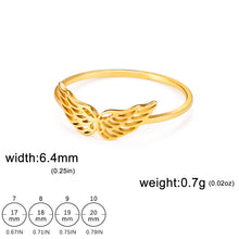 Skyrim Flying Angel Wings Women Ring Stainless Steel Finger Rings Kpop Fashion Wedding Band Jewelry Birthday Gift Wholesale