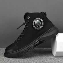 Trendy Breathable Low-Top Fleece-Lined Warm Men's Shoes Autumn/Winter Cow Leather Casual New Thick-Soled Versatile Korean Style
