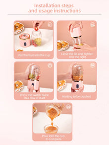 400ml Portable USB Electric Travel Juicer Cup For Smoothie Milkshake Home Gym Kitchen Mini Mixer Tool