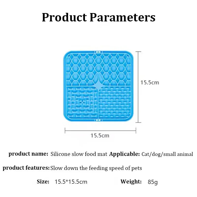 Silicone Pet Licking Mat With Strong Suction Cups Dog Slow Feeder Bowl Anti Choking Slow Food Pad For Dogs Cats Anxiety Relief