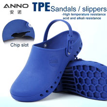 Medical Shoes Clogs with Chip Slot Hospital Foot Wear strap Unisex Wear-Resistant Non-slip High Temperature Disinfection Slipper