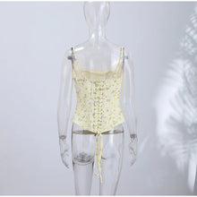 Floral Printed Fish-bone Tank Tops Women's Slim Sleeveless Back Lace-up Waist-cinching Blouses 2026 New Ladies Summer Outfit
