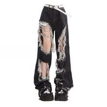 Y2k American Vintage Bootcut Jeans Full Length Distressed Subculture Denim Punk Style Retro Slim Zipper Mid Waist 2025 Autumn