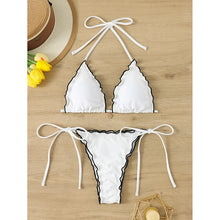 Triangle Bikini Set For Women Lace Up Two Piece Swimwear