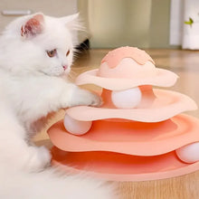 3-Layer Cat Turntable Toy Interactive Pet Cat Toy Tower Tracks Cat Toy Educational Play Indoor Cat Teaser Durable Polypropylene