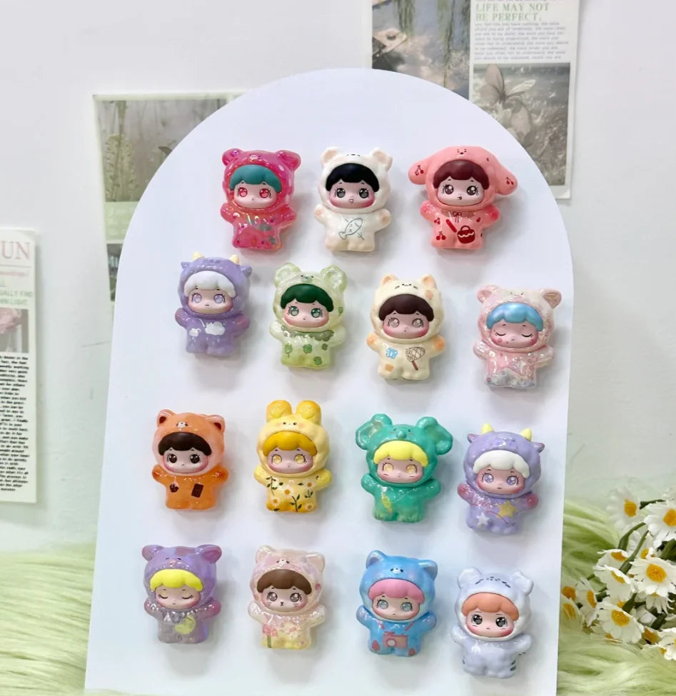 Genuine Baobao's Pet Store Spring Travel Series Blind Box Transparent Color Grain Full Style Mini Doll Ornament Cute Gift