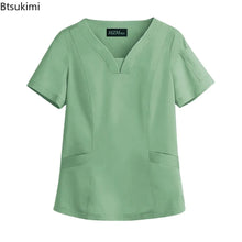 Elastic Quick-dry Medical Work Clothes Tops Dentist Veterinary Work Uniform Unisex Healthcare Nurse Clothing Scrun Women Mens