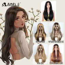 Noble 26 Inch Synthetic Lace Front Wig Ombre Blonde Cosplay