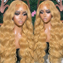 Ombre Blonde to Black 13X6 HD Lace Front Wig Synthetic Lace Frontal Wigs For Black Women Highlight Body Wave 30inch Lace Wig