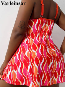 Plus Size Printed Two Piece Bikini Set For Women 0XL To 4XL