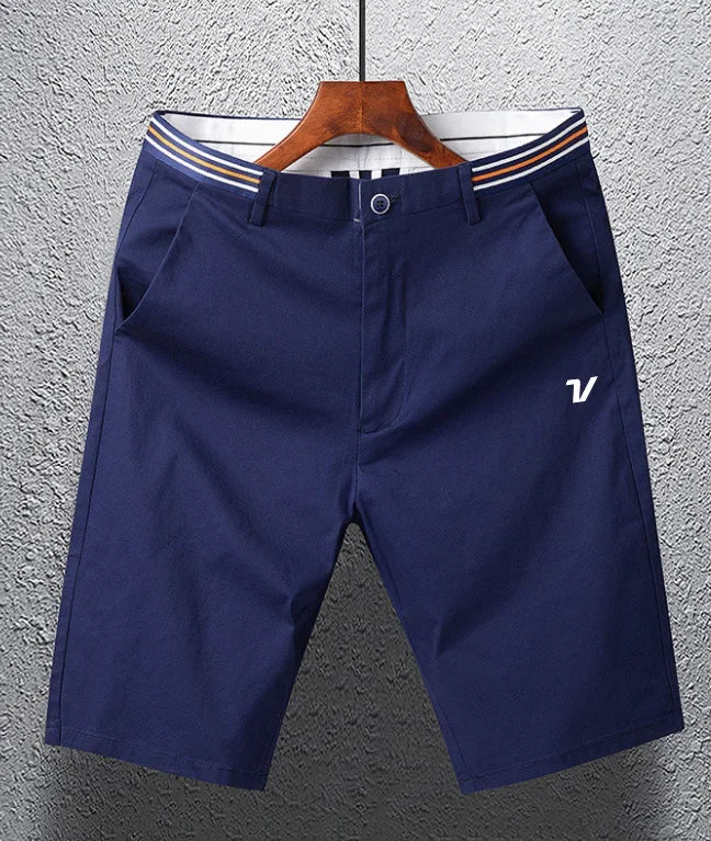 Summer Men's Cotton Golf Shorts Loose Fit Breathable Casual