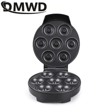 DMWD 110V/220V Electric Donut Maker Automatic Heating Egg Cake Bread Baking Machine High Power Fast Heating Oven Pan Breakfast