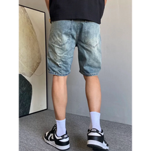 Men's Summer American High Street Denim Shorts Slim Fit 5-Point Casual Mid Pants Fashion Y1Y2 Style Cross-Border Hot Sale