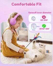NEW Acer OHR702 Kids Bluetooth 6.0 Headphones Over Ear Headsets with Mic 85dBA Safe Volume USB C Fast Charging Toddler Headphone