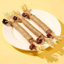 NEW 1/2PCS Cat Toys Made Of Wood Knotweed Teething Sticks Insect Galls Raffia Sisal Rope Teeth Cleaning Toys Cat Teasing Sticks