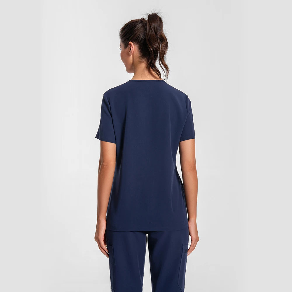 KUNGFU SCRUBS Women Nurse Scrubs Medical Uniform Top Antibacterial Soft Wrinkle-resistant Waterproof T-shirt Pencil Pants