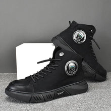 Trendy Breathable Low-Top Fleece-Lined Warm Men's Shoes Autumn/Winter Cow Leather Casual New Thick-Soled Versatile Korean Style
