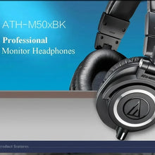 Original Audio-Technica ATH-M50x Professional Studio Monitor Hi-Fi Sound Foldable Design Headphones Over-Ear Wired Headset