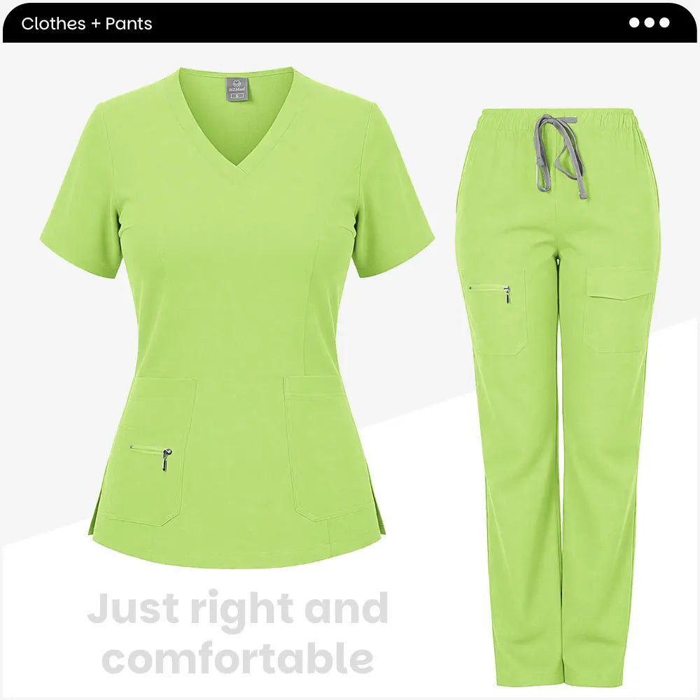 High Quality Beautician Work Suits Health Check Nursing Clothes Hospital Scrubs Women Uniform Set Spa Uniforms Nurse Accessories