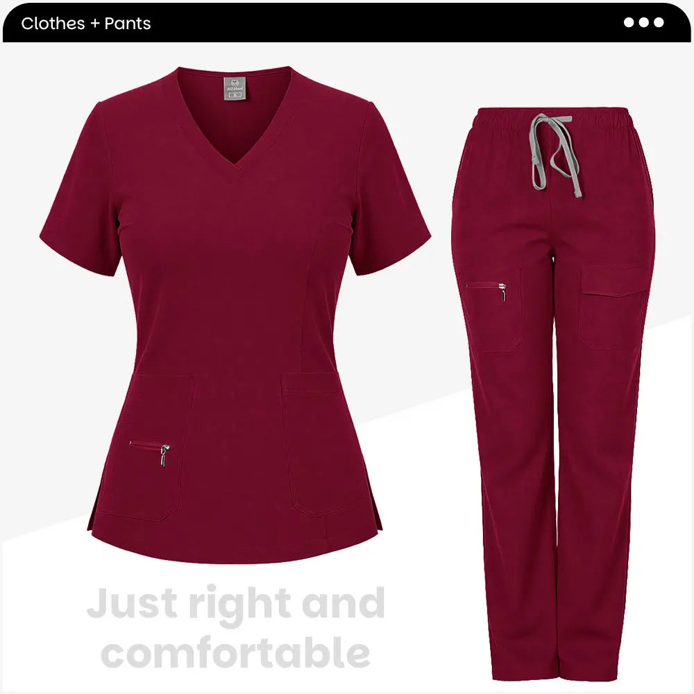 High Quality Beautician Work Suits Health Check Nursing Clothes Hospital Scrubs Women Uniform Set Spa Uniforms Nurse Accessories