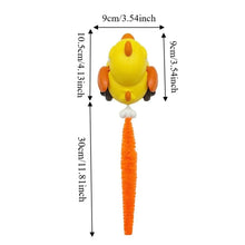 Creative Wind Up Bird Shape Interactive Cat Tail Pull Play Bird Cat Teaser Sounding Bite-Resistant Cat Exercise Indoor Fun