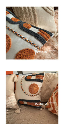 Bohemian Pillow Cushion Cover Geometry Embroidered Tassel EmbroideryLong Pillowcase Living Room Sofa Home Decor Customized
