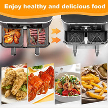 2Pcs Air Fryer Silicone Liner for Ninja Dual Air Fryer Accessories Reusable Baking Pan Basket Oven Pot Liner Kitchen Accessories