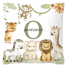 Animal with Name Pillow Case Personalized Pillow Dust Cover Bedroom Kids Wild Party Decoration Pillowcase Birthday Children Gift