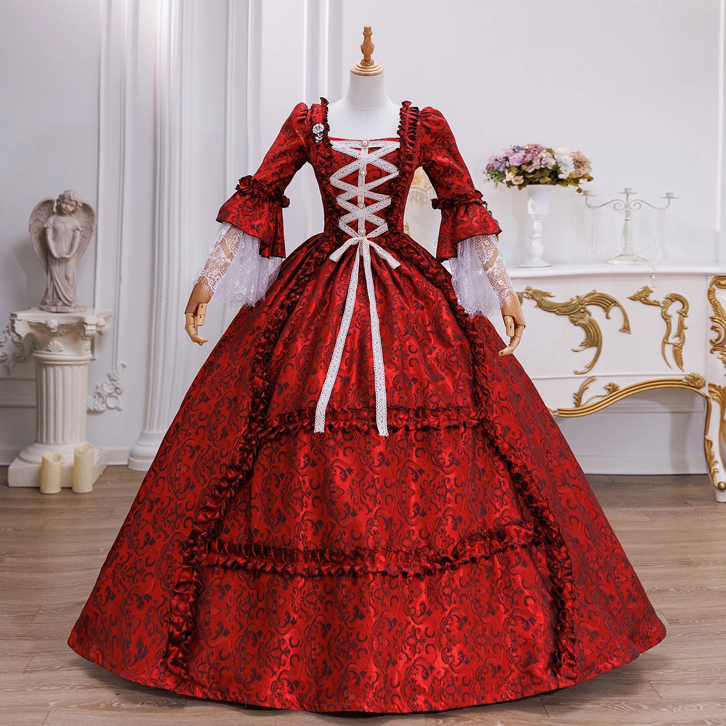 18th Century Women Marie Antoinette Dresses Long Victorian Rococo Gowns Historical Theater Clothing