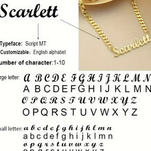 18K Gold Plated Custom Cuban Chain Necklace Personalized Name Jewelry Christmas Gift for Women Mom Wife Family Holiday Birthday